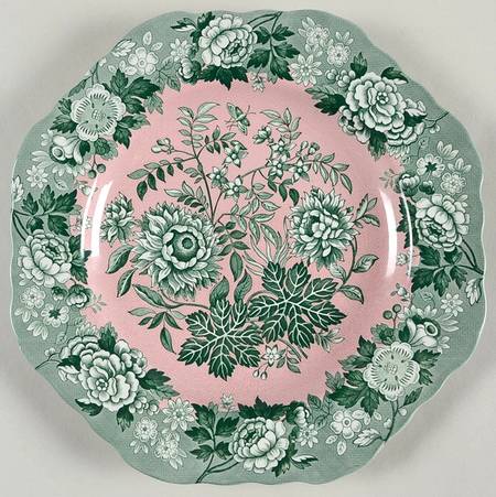 Blue Room Garden Collection (Mixed Colors) 9" Square Fancy Plate