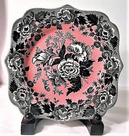 Blue Room Garden Collection (Mixed Colors) 9" Square Fancy Plate