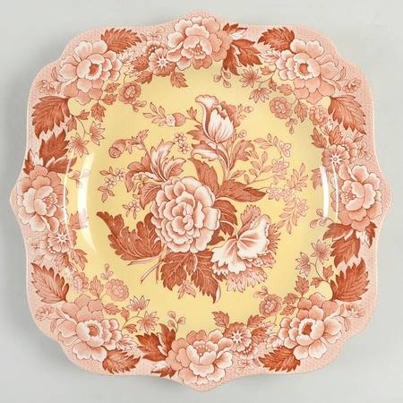 Blue Room Garden Collection (Mixed Colors) 9" Square Fancy Plate