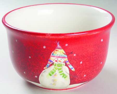 Snowmates Red Soup/Cereal Bowl