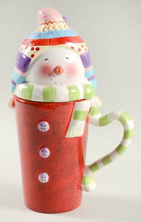 Snowmates Red Latte Mug & Lid