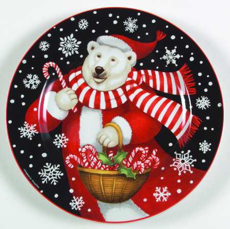 Bear Santas Salad Plate