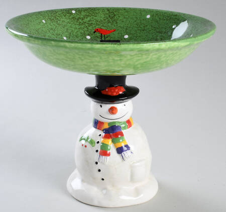 Snowmates Green Footed Candy Dish