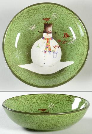 Snowmates Green Fruit/Dessert (Sauce) Bowl