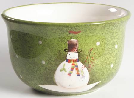 Snowmates Green Soup/Cereal Bowl