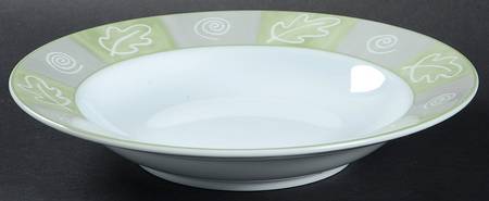 Leaf Collage Rim Soup Bowl