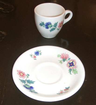 SY853 Flat Demitasse Cup & Saucer Set