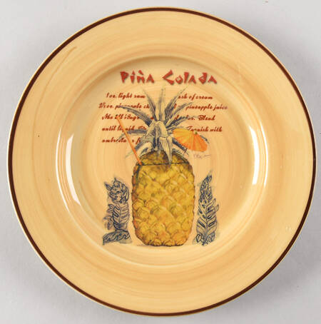 Tiki Salad/Dessert Plate