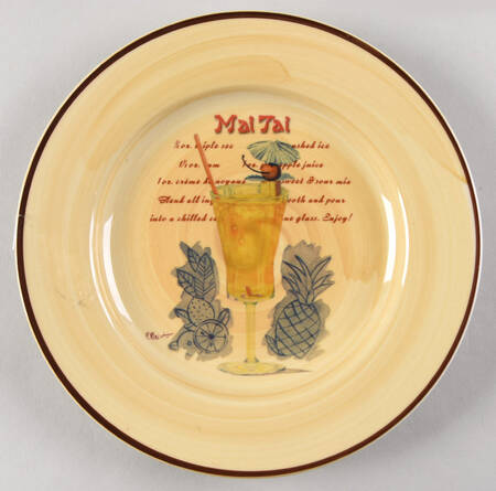 Tiki Salad/Dessert Plate