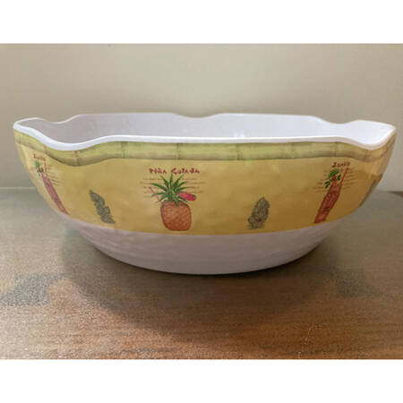 Tiki Melamine Salad Serving Bowl