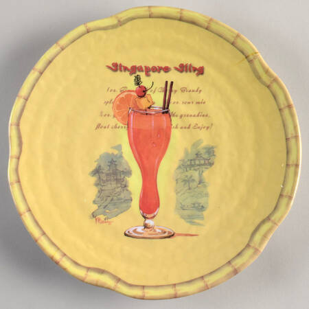 Tiki Melamine Salad/Dessert Plate