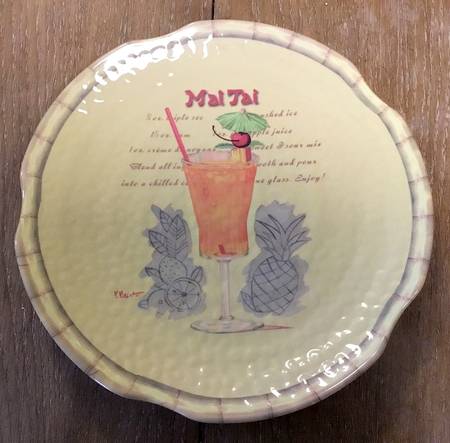 Tiki Melamine Salad/Dessert Plate
