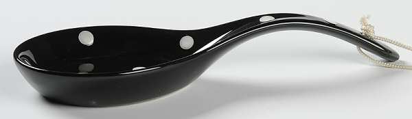 Baking Days Black Spoon Rest/Holder (Holds 1 Spoon)