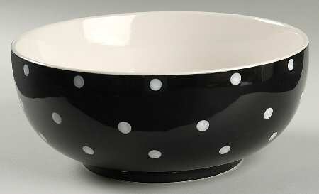 Baking Days Black 9" Salad Serving Bowl