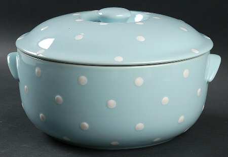 Baking Days Blue 2 Qt Round Covered Casserole