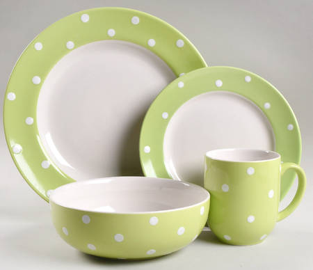 Baking Days Green 4 Piece Place Setting
