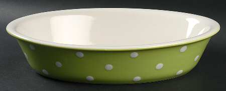 Baking Days Green 12'' Oval Baker