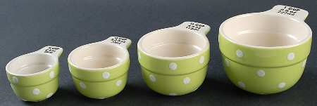 Baking Days Green Measuring Cup Set (1 Cup,1/2 Cup,1/3 Cup,1/4 Cup)