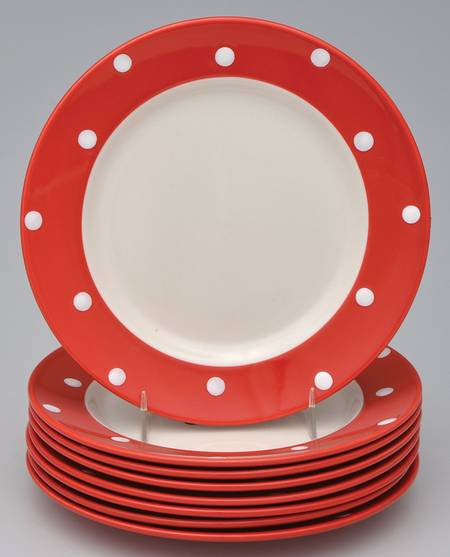 Baking Days Red Salad Plate - Set of 8