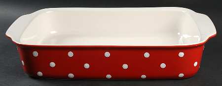 Baking Days Red 15" Rectangular Baker