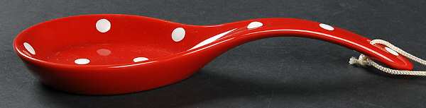 Baking Days Red Spoon Rest/Holder (Holds 1 Spoon)