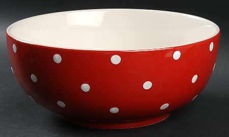 Baking Days Red 9" Salad Serving Bowl
