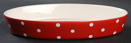 Baking Days Red 10" Oval Baker