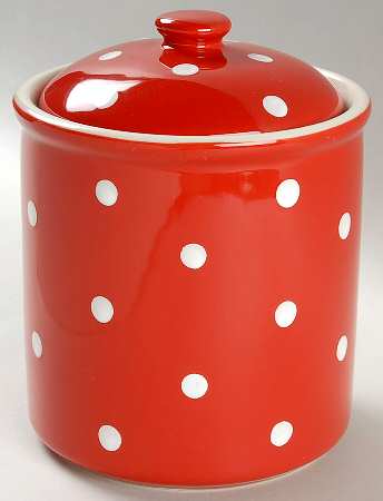 Baking Days Red 5" Storage Jar & Lid