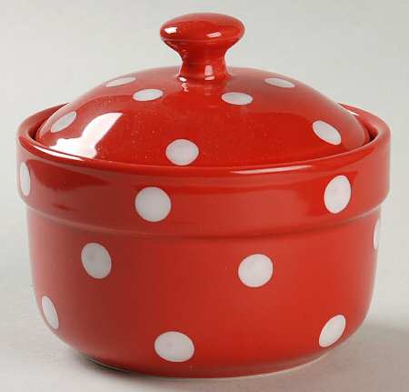 Baking Days Red Miniature Round Covered Casserole
