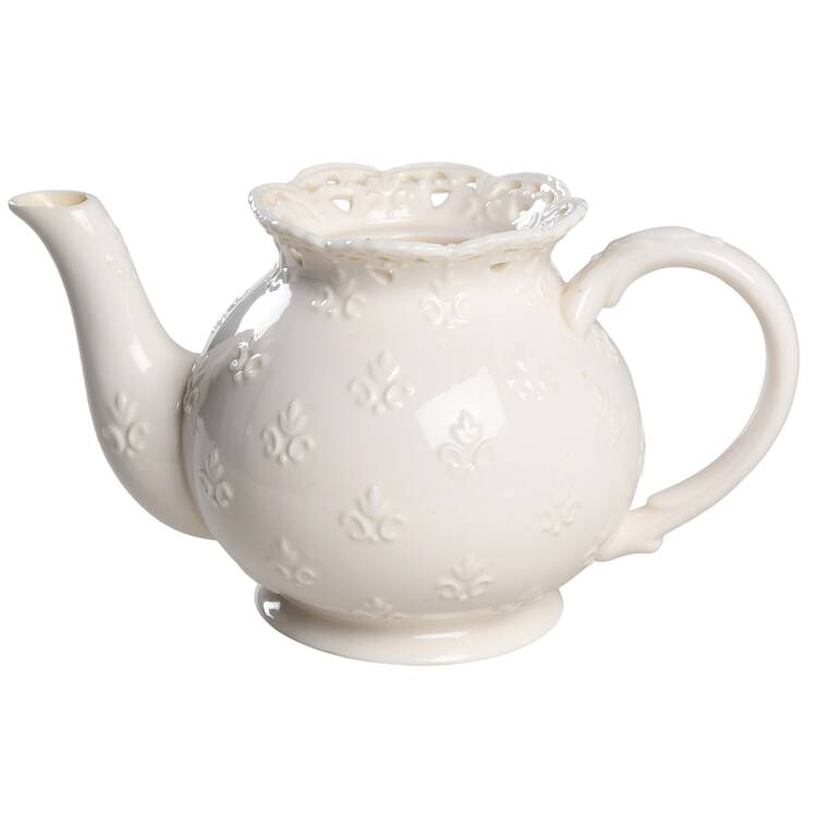Cream Lace Teapot No Lid