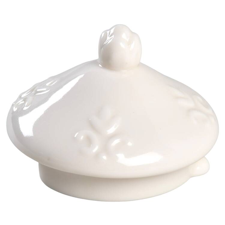 Cream Lace Lid for Teapot