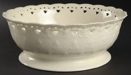 Cream Lace 10" Round Vegetable Bowl