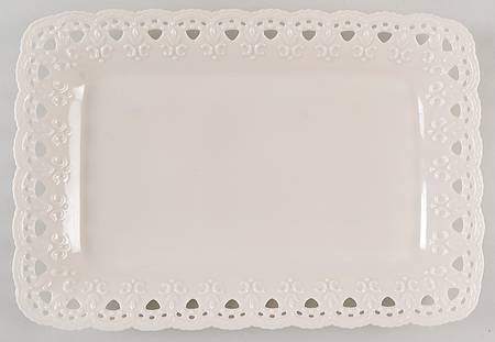 Cream Lace Large Sandwich Tray