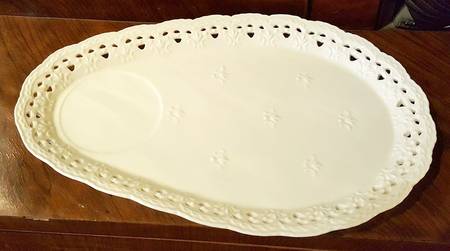 Cream Lace Snack Plate