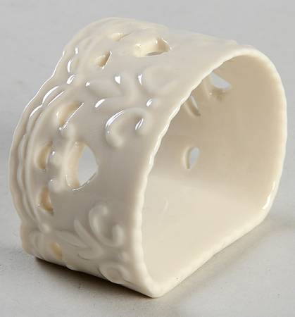 Cream Lace Napkin Ring