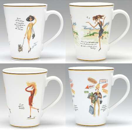 Glamour Girls Mug - Set of 4