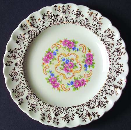 Rose Bower (Scalloped) Bread & Butter Plate