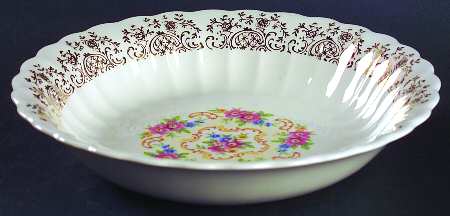 Rose Bower (Scalloped) Coupe Soup Bowl