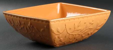 Chelsea Cantaloupe 8" Square Vegetable Bowl