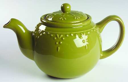 Now and Then Olive Teapot & Lid