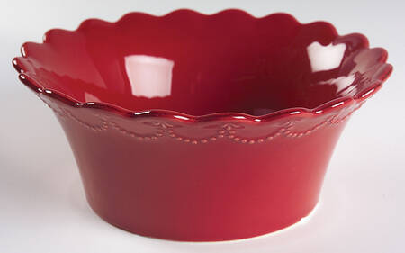 Now and Then Poppy 9" Round Serving Bowl