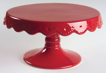 Now and Then Poppy 8" Diameter Pedestal Cake Stand