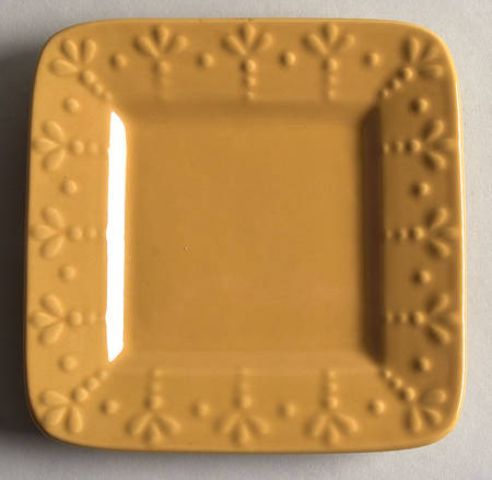 Now and Then Goldenrod Square Bread & Butter Plate