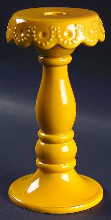 Now and Then Goldenrod 8" Tall Candlestick