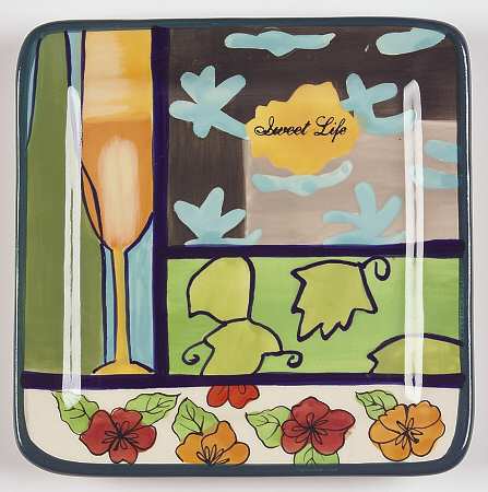 Sweet Life of Wine 6" Square Plate