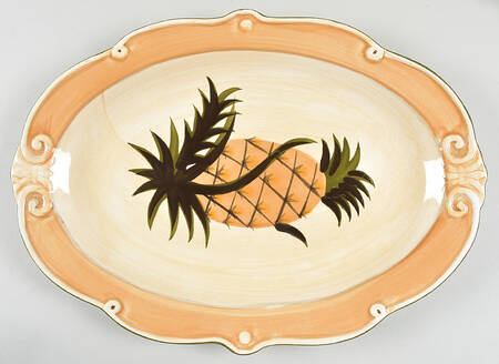 Pineapple 15" Oval Serving Platter