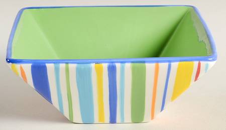 Summer Stripe Square Cereal Bowl