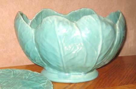 Cabbage Silver Green Large Salad Serving Bowl