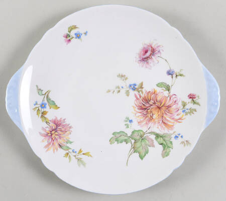 Chrysanthemum Handled Cake Plate