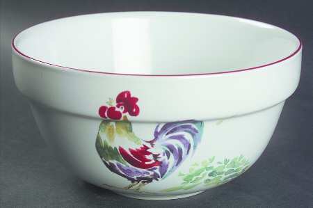 White Rooster Soup/Cereal Bowl